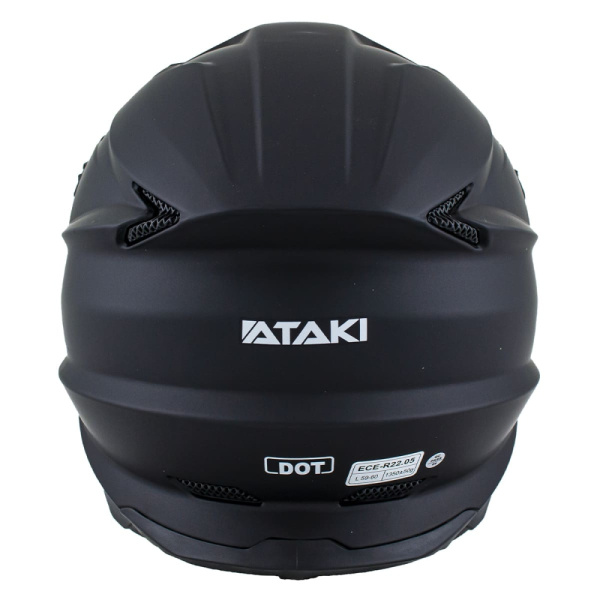 Ataki JK801A Solid шлем кроссовый, черный матовый