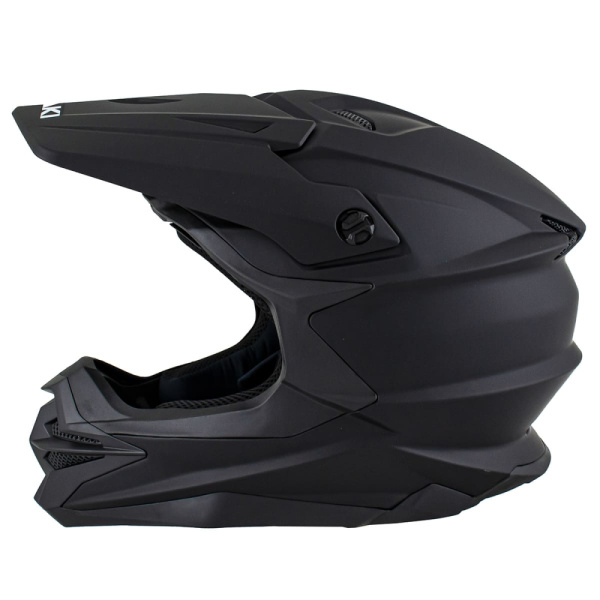 Ataki JK801A Solid шлем кроссовый, черный матовый