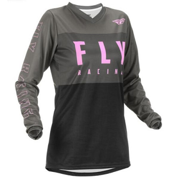 Fly Racing F-16 2022 джерси женская, серо-черно-розовый Fly Racing F-16 2022 джерси женская, серо-черно-розовый
