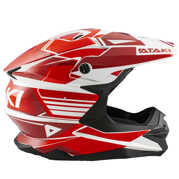 Ataki JK801A Legacy шлем кроссовый, красно-белый