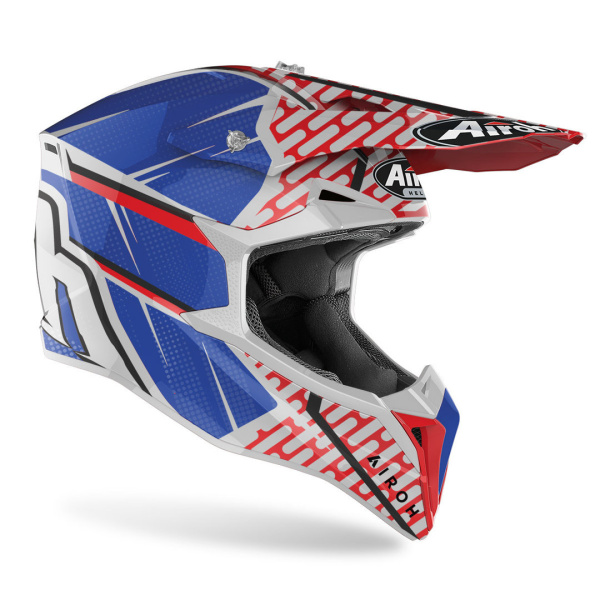 Airoh Wraap Idol Red Blue Gloss шлем внедорожный Airoh Wraap Idol Red Blue Gloss шлем внедорожный