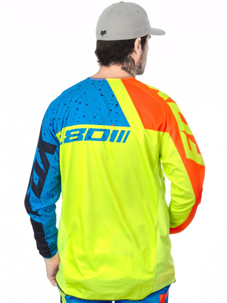 Fox Racing 180 Nirv джерси, желто-синий Fox Racing 180 Nirv джерси, желто-синий