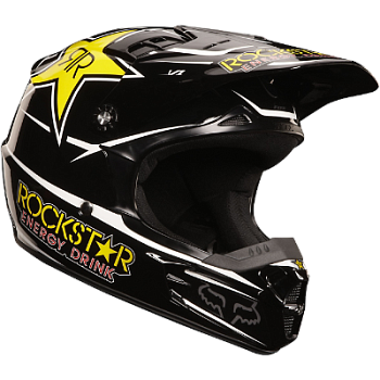 Fox Racing V1 Rockstar шлем кроссовый, черно-желтый