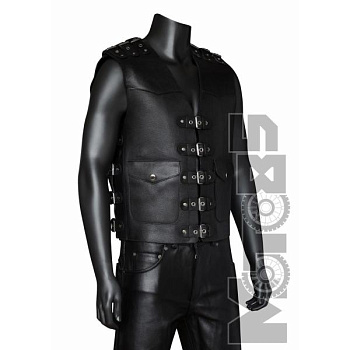 First V705A Жилет мужской без оплетки кожа 2мм