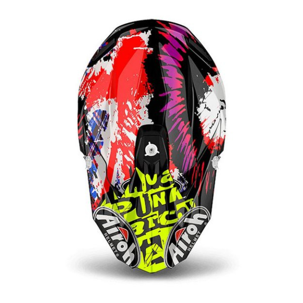 Airoh Twist Crazy шлем внедорожный, черно-зелено-красный