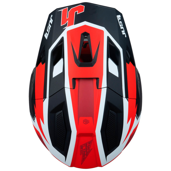 Just1 J40 Flash Red White Black шлем кроссовый