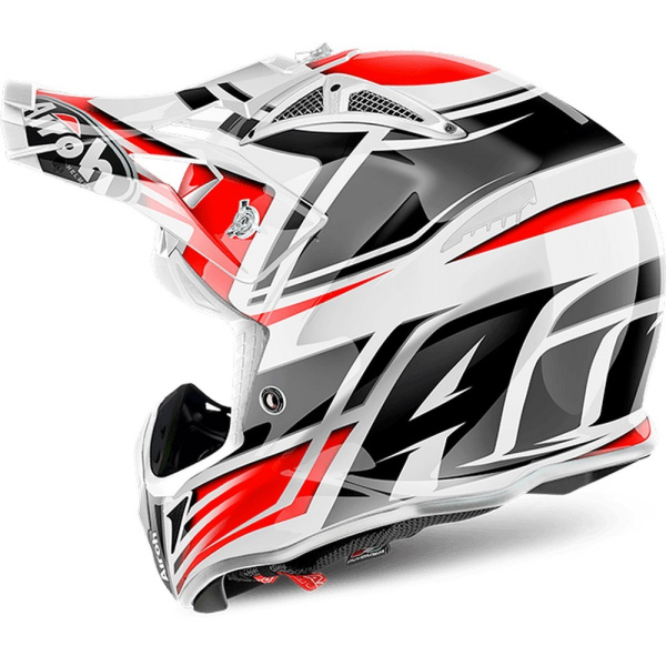 Airoh Aviator 2.2 Restyle Red шлем внедорожный, черно-бело-красный