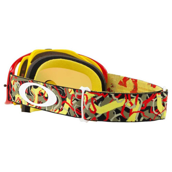 Oakley Crowbar Camo мотоочки, красно-желтый, оранжевая линза (OO7025-75)