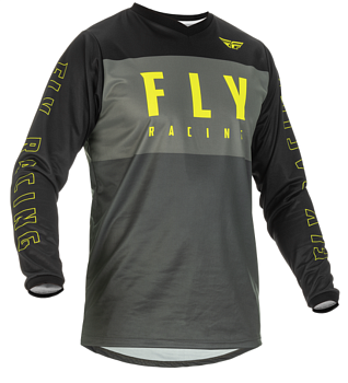 Fly Racing F-16 2022 джерси подростковая, серо-черно-желтый Fly Racing F-16 2022 джерси подростковая, серо-черно-желтый