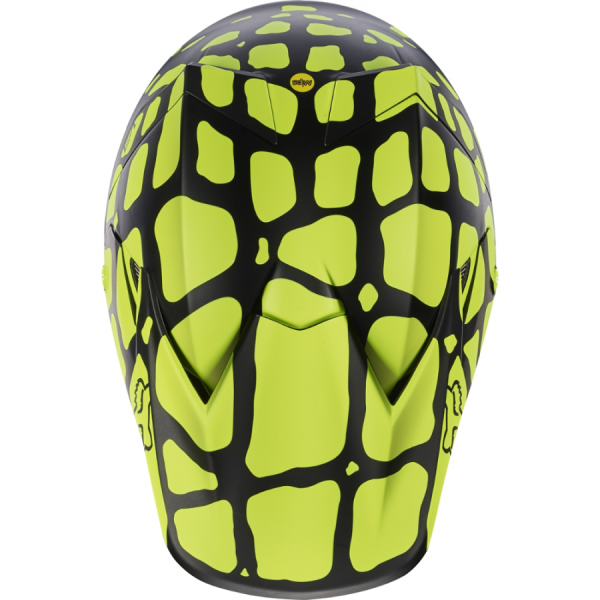 Fox Racing V3 Grav шлем кроссовый, черно-желтый Fox Racing V3 Grav шлем кроссовый, черно-желтый