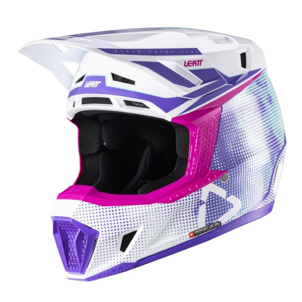 Leatt Kit Moto 7.5 V26 Purple шлем кроссовый + Velocity 4.5 мотоочки