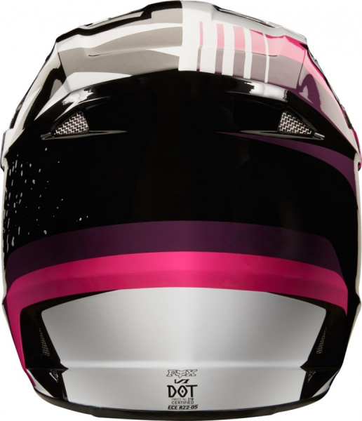 Fox Racing V1 Halyn 2018 шлем кроссовый, черно-малиново-белый