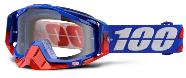 100% Racecraft Republic Clear Lens мотоочки, синий