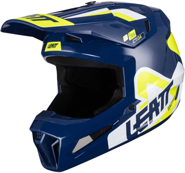 Leatt Kit Moto 3.5 V24 Blue шлем кроссовый + Velocity 4.5 мотоочки