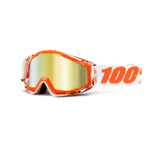 100% Racecraft Mandarina 2 мотоочки, оранжевый, зеркальная золотая линза