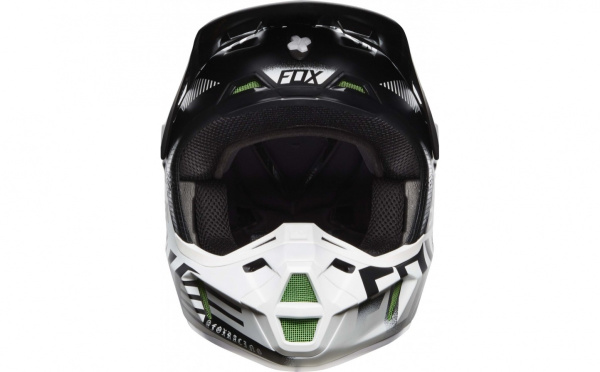 Fox Racing V2 Union SE шлем кроссовый, бело-черно-зеленый