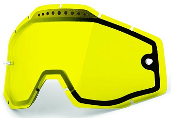 100% Racecraft/Accuri/Strata Vented Dual Yellow линза двойная, желтый