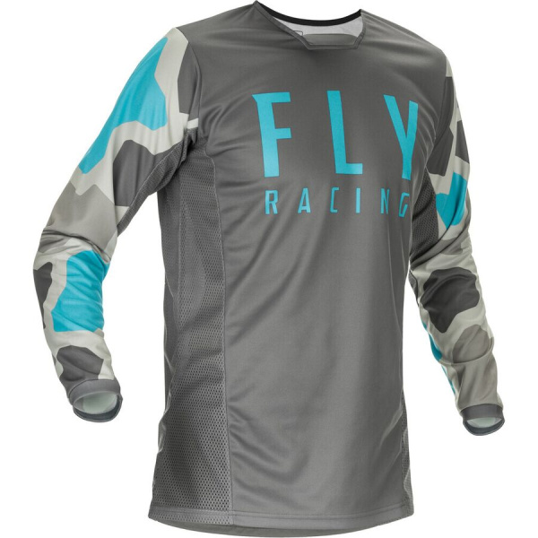 Fly Racing Kinetic K221 2021 джерси, серо-голубой Fly Racing Kinetic K221 2021 джерси, серо-голубой