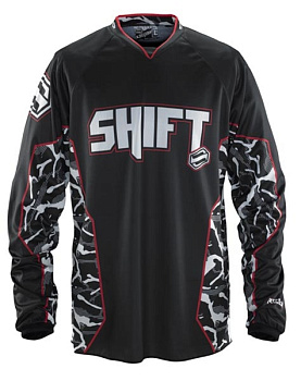 Shift Recon Camo джерси, черно-красный с камуфляжными вставками