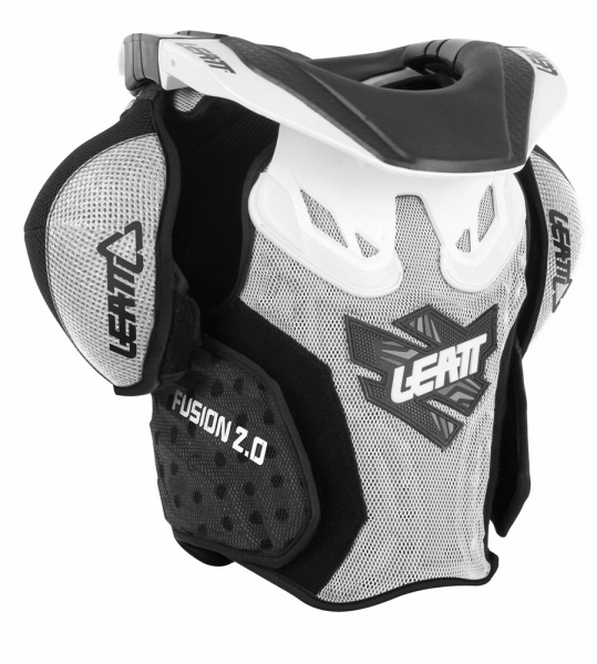 Leatt Fusion 2.0 защита шеи и тела подростковая, бело-черный