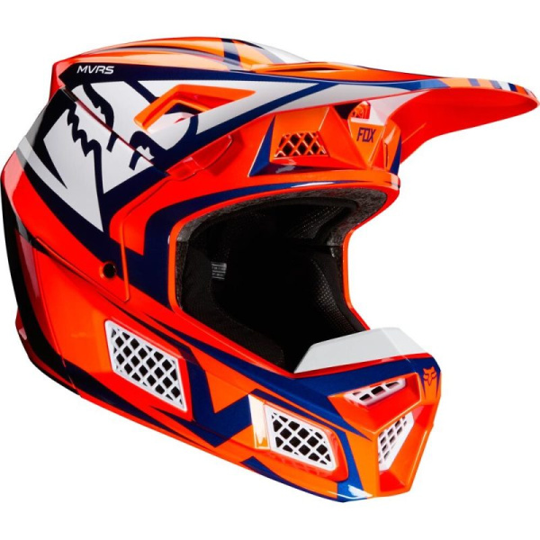 Fox Racing V3 Idol Orange/Blue шлем кроссовый
