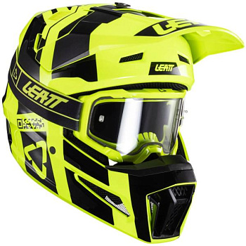 Leatt Kit Moto 3.5 V24 Citrus шлем кроссовый + Velocity 4.5 мотоочки