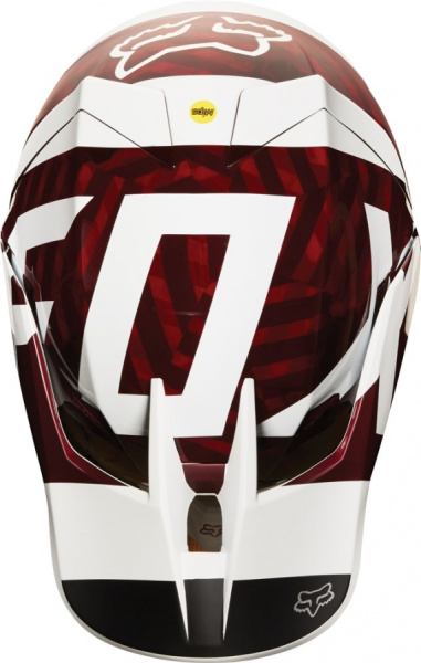 Fox Racing V3 Preest 2018 шлем кроссовый, темно-красный