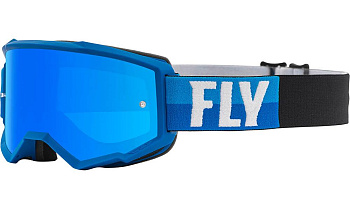 Fly Racing Zone 2020 мотоочки, сине-черный, синяя зеркальная линза Fly Racing Zone 2020 мотоочки, сине-черный, синяя зеркальная линза