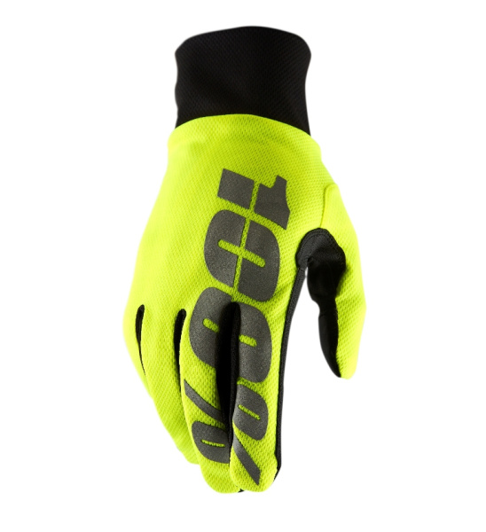 100% Hydromatic Waterproof Neon Yellow мотоперчатки