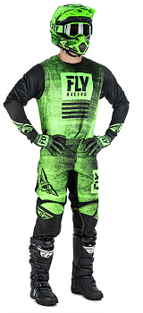Fly Racing Kinetic Noiz комплект, черно-зеленый Fly Racing Kinetic Noiz комплект, черно-зеленый