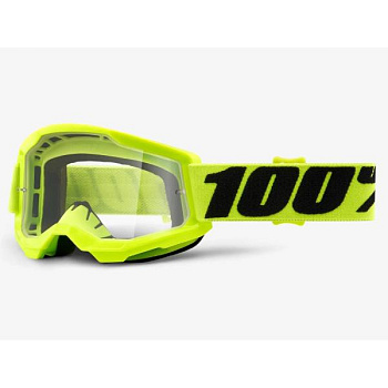 100% Strata 2 Junior Fluo Yellow / Clear Lens мотоочки подростковые 100% Strata 2 Junior Fluo Yellow / Clear Lens мотоочки подростковые
