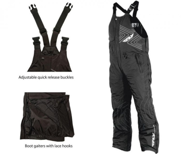 Fly Racing Aurora BIB полукомбинезон зимний, черный Fly Racing Aurora BIB полукомбинезон зимний, черный