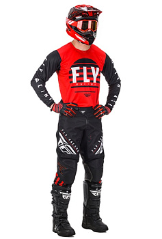 Fly Racing Kinetic K220 2020 комплект, красно-бело-черный Fly Racing Kinetic K220 2020 комплект, красно-бело-черный