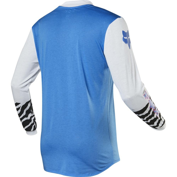 Fox Racing Retro Zebra LE джерси, сине-белый