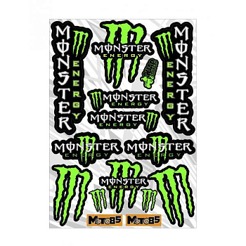 Набор наклеек А4 Monster Energy