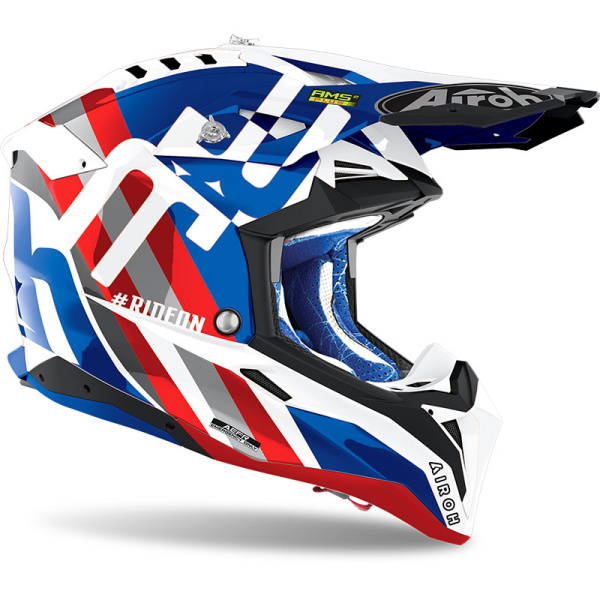 Airoh Aviator 3 Rainbow Blue/Red шлем внедорожный Airoh Aviator 3 Rainbow Blue/Red шлем внедорожный