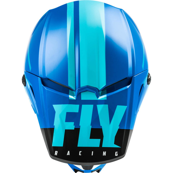 Fly Racing Kinetic Thrive шлем кроссовый, сине-белый Fly Racing Kinetic Thrive шлем кроссовый, сине-белый