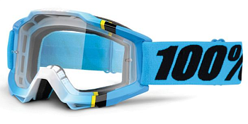 100% Accuri Blue Crystal/Clear Lens мотоочки, голубой