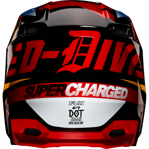 Fox Racing V1 Czar 2019 шлем кроссовый, черно-желтый Fox Racing V1 Czar 2019 шлем кроссовый, черно-желтый