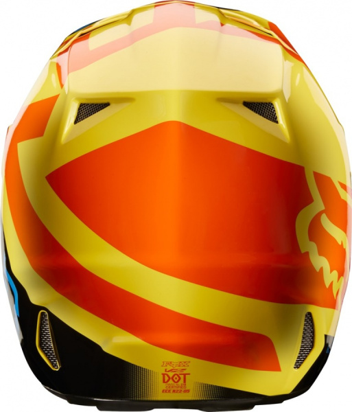 Fox Racing V2 Preme 2018 шлем кроссовый, черно-желтый