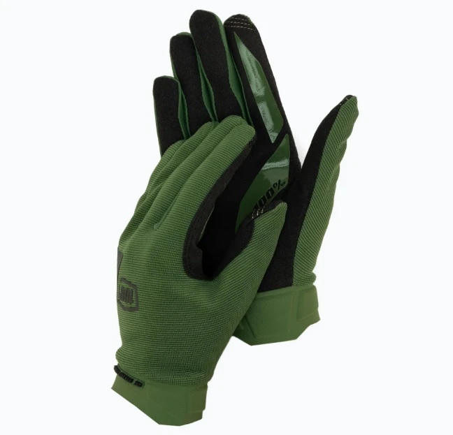 100% Ridecamp Army Green/Black мотоперчатки