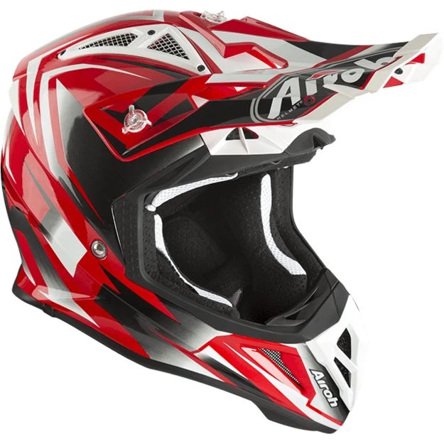 Airoh Aviator 2.3 шлем внедорожный, красно-бело-черный