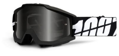 100% Accuri Sand Reflex Grey Smoke Lens мотоочки, черный, серая линза