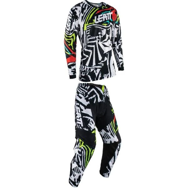 Leatt 3.5 Ride Kit Mini 2023 Zebra комплект детский, мотоштаны + джерси