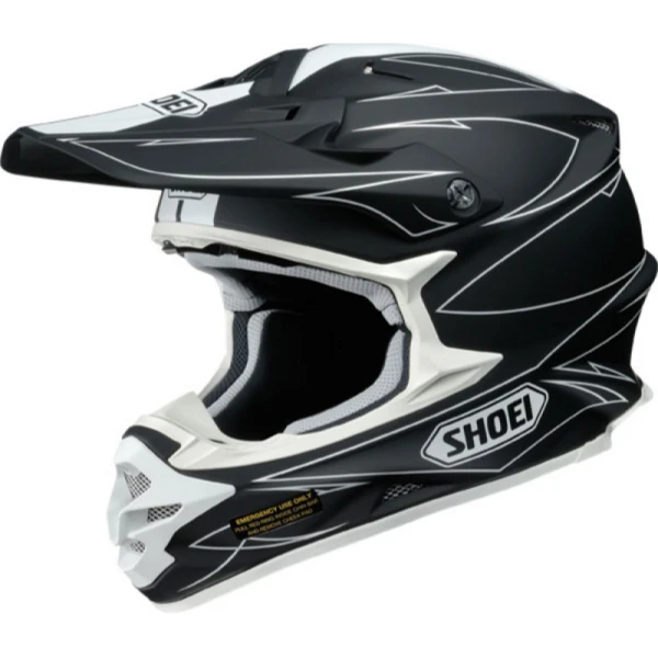 Shoei VFX-W HECTIC TC-5 шлем кроссовый, черно-белый матовый
