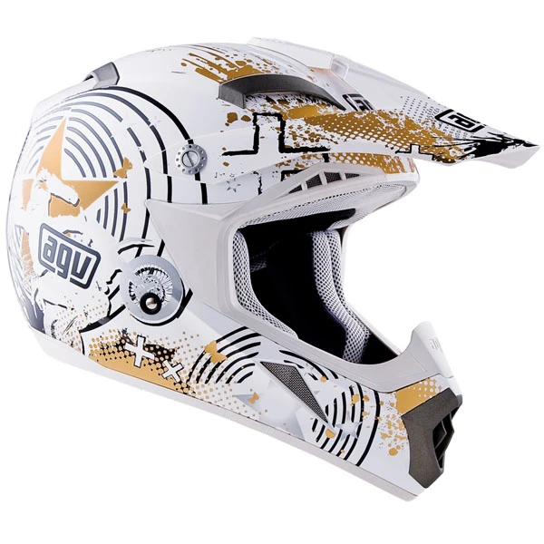 AGV MT-X Freestyle шлем кроссовый, бело-черно-золотой