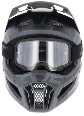 Leatt Kit Moto 3.5 Stealth шлем кроссовый + Velocity 4.5 мотоочки