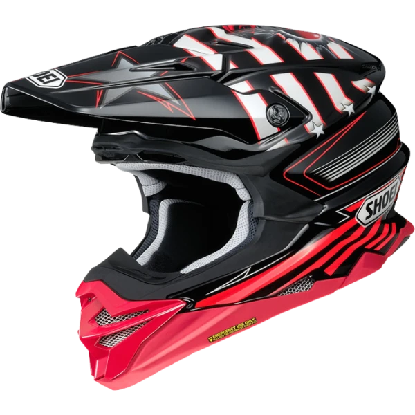 Shoei VFX-WR Grant 3 TC-1 шлем кроссовый, красно-бело-черный