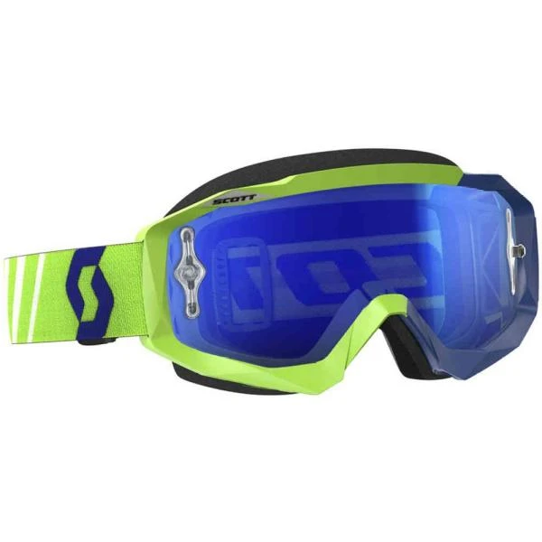 Scott Hustle MX Green/Blue/Electric Blue Chrome Lens мотоочки