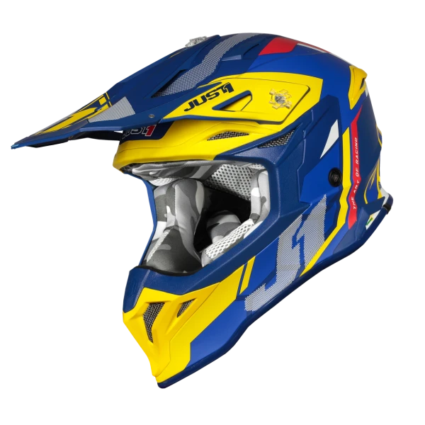 Just1 J39 Reactor Yellow-Blue шлем кроссовый